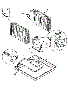 Compressor parts for Kenmore Air Conditioner 253.9750651 (2539750651, 253 9750651) from AppliancePartsPros.com