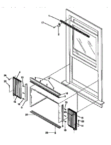 Window Mounting Parts parts for Kenmore Heat Pump System 253.9750696 (2539750696, 253 9750696) from AppliancePartsPros.com