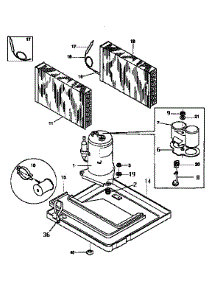 Compressor parts for Kenmore Air Conditioner 253.9751450 (2539751450, 253 9751450) from AppliancePartsPros.com