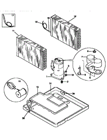 Compressor parts for Kenmore Air Conditioner 253.9753111 (2539753111, 253 9753111) from AppliancePartsPros.com