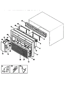 Wrapper parts for Kenmore Air Conditioner 253.9754111 (2539754111, 253 9754111) from AppliancePartsPros.com