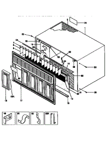 Wrapper parts for Kenmore Air Conditioner 253.9755080 (2539755080, 253 9755080) from AppliancePartsPros.com
