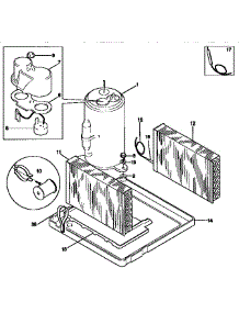 Compressor parts for Kenmore Air Conditioner 253.9755111 (2539755111, 253 9755111) from AppliancePartsPros.com