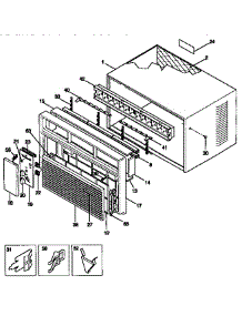 Wrapper parts for Kenmore Air Conditioner 253.9755111 (2539755111, 253 9755111) from AppliancePartsPros.com