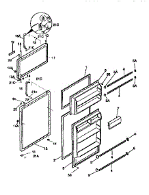 Doors parts for Kenmore Refrigerator 253.9758081 (2539758081, 253 9758081) from AppliancePartsPros.com