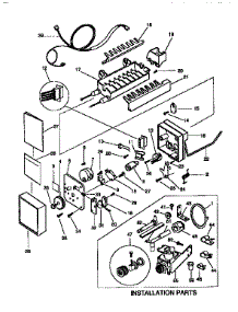 Icemaker parts for Kenmore Refrigerator 253.9758390 (2539758390, 253 9758390) from AppliancePartsPros.com