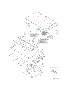Main Top parts for Kenmore Cooktop 790.44379000 (79044379000, 790 44379000) from AppliancePartsPros.com