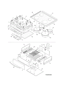 Top / Drawer parts for Kenmore Range 790.45003800 (79045003800, 790 45003800) from AppliancePartsPros.com