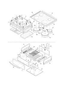Top / Drawer parts for Kenmore Range 790.45003803 (79045003803, 790 45003803) from AppliancePartsPros.com