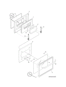 Door parts for Kenmore Wall Oven 790.45092510 (79045092510, 790 45092510) from AppliancePartsPros.com