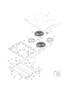 Main Top / Surface Units parts for Kenmore Cooktop 790.45103410 (79045103410, 790 45103410) from AppliancePartsPros.com