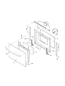 Door parts for Kenmore Range 790.45262500 (79045262500, 790 45262500) from AppliancePartsPros.com