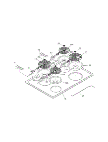 Main Top parts for Kenmore Range 790.45262503 (79045262503, 790 45262503) from AppliancePartsPros.com
