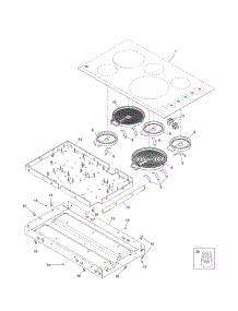 Main Top / Surface Units parts for Kenmore Cooktop 790.45302410 (79045302410, 790 45302410) from AppliancePartsPros.com