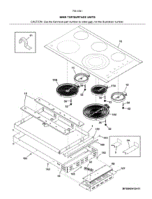 Main Top / Surface Units parts for Kenmore Elite Electric Cooktop 79045413412 from AppliancePartsPros.com