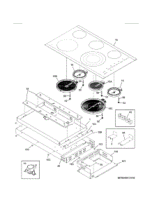 Main Top And Surface Units parts for Kenmore Cooktop 790.45419410 (79045419410, 790 45419410) from AppliancePartsPros.com