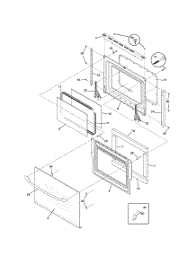 Door parts for Kenmore Range 790.45482502 (79045482502, 790 45482502) from AppliancePartsPros.com