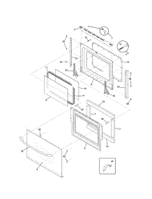 Door parts for Kenmore Range 790.45489503 (79045489503, 790 45489503) from AppliancePartsPros.com