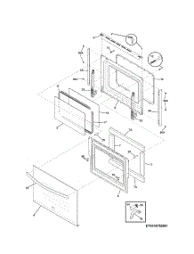 Door parts for Kenmore Range 790.45592901 (79045592901, 790 45592901) from AppliancePartsPros.com