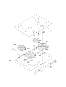 Maintop parts for Kenmore Range 790.45594900 (79045594900, 790 45594900) from AppliancePartsPros.com