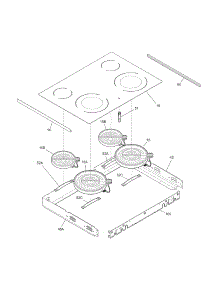 Top / Drawer parts for Kenmore Range 790.45594901 (79045594901, 790 45594901) from AppliancePartsPros.com
