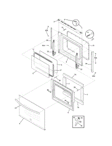 Door parts for Kenmore Range 790.45594902 (79045594902, 790 45594902) from AppliancePartsPros.com