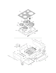 Top / Drawer parts for Kenmore Range 790.46372401 (79046372401, 790 46372401) from AppliancePartsPros.com