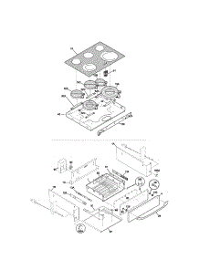Top / Drawer parts for Kenmore Range 790.46373401 (79046373401, 790 46373401) from AppliancePartsPros.com