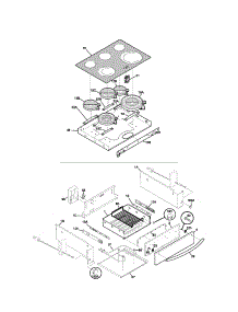 Top / Drawer parts for Kenmore Range 790.46373402 (79046373402, 790 46373402) from AppliancePartsPros.com