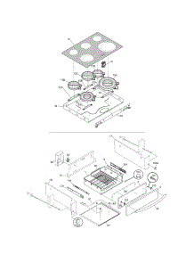 Top / Drawer parts for Kenmore Range 790.46373403 (79046373403, 790 46373403) from AppliancePartsPros.com
