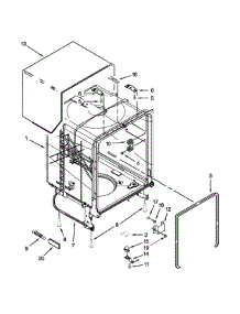 Tub And Frame Parts parts for Kenmore Dishwasher 665.13039K115 (66513039K115, 665 13039K115) from AppliancePartsPros.com