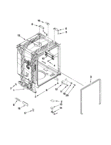 Tub And Frame Parts parts for Kenmore Dishwasher 665.13044K110 (66513044K110, 665 13044K110) from AppliancePartsPros.com
