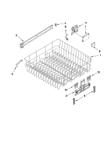 Upper Rack And Track Parts parts for Kenmore Dishwasher 665.13044K110 (66513044K110, 665 13044K110) from AppliancePartsPros.com