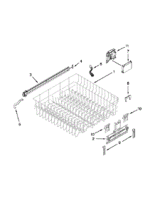 Upper Rack And Track Parts parts for Kenmore Dishwasher 665.13044K115 (66513044K115, 665 13044K115) from AppliancePartsPros.com