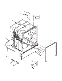 Tub And Frame Parts parts for Kenmore Dishwasher 665.13044K115 (66513044K115, 665 13044K115) from AppliancePartsPros.com