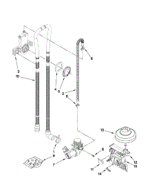 Fill, Drain, And Overfill Parts parts for Kenmore Dishwasher 665.13049K112 (66513049K112, 665 13049K112) from AppliancePartsPros.com