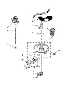 Pump And Motor Parts parts for Kenmore Dishwasher 665.13049K114 (66513049K114, 665 13049K114) from AppliancePartsPros.com