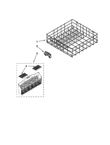 Lower Rack Parts parts for Kenmore Dishwasher 665.13073K210 (66513073K210, 665 13073K210) from AppliancePartsPros.com