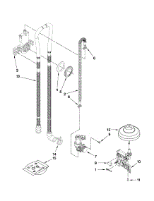 Fill, Drain And Overfill Parts parts for Kenmore Dishwasher 665.13073K211 (66513073K211, 665 13073K211) from AppliancePartsPros.com
