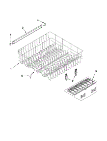 Upper Rack And Track Parts parts for Kenmore Dishwasher 665.13073K211 (66513073K211, 665 13073K211) from AppliancePartsPros.com