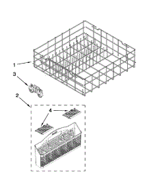 Lower Rack Parts parts for Kenmore Dishwasher 665.13073K212 (66513073K212, 665 13073K212) from AppliancePartsPros.com
