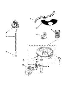 Pump, Washarm And Motor Parts parts for Kenmore Dishwasher 665.13073K212 (66513073K212, 665 13073K212) from AppliancePartsPros.com
