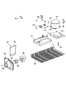 Unit parts for Kenmore Refrigerator 363.9614212 (3639614212, 363 9614212) from AppliancePartsPros.com
