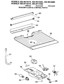 Freezer Floor & Control parts for Kenmore Refrigerator 363.9614215 (3639614215, 363 9614215) from AppliancePartsPros.com