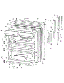 Fresh Food Door parts for Kenmore Refrigerator 363.9614411 (3639614411, 363 9614411) from AppliancePartsPros.com