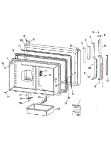 Freezer Door parts for Kenmore Refrigerator 363.9615611 (3639615611, 363 9615611) from AppliancePartsPros.com