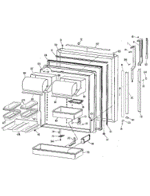 Fresh Food Door parts for Kenmore Refrigerator 363.9615681 (3639615681, 363 9615681) from AppliancePartsPros.com