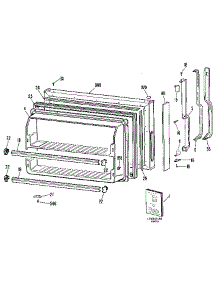 Freezer Door parts for Kenmore Refrigerator 363.9616513 (3639616513, 363 9616513) from AppliancePartsPros.com