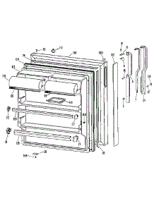 Fresh Food Door parts for Kenmore Refrigerator 363.9616513 (3639616513, 363 9616513) from AppliancePartsPros.com