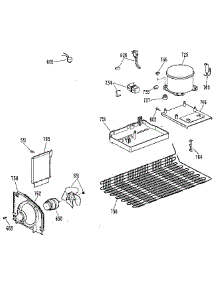 Unit parts for Kenmore Refrigerator 363.9616514 (3639616514, 363 9616514) from AppliancePartsPros.com